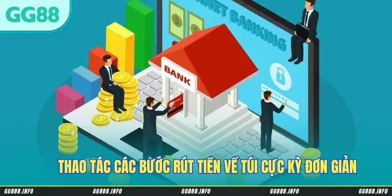 Thao tác các bước rút tiền về túi cực kỳ đơn giản